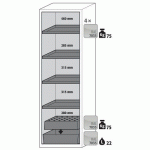 ARMOIRE SÉCURITÉ S-PHOENIX-90 S90.196.060.FDAS JAUNE - ASECOS