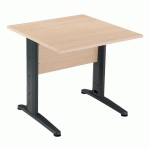 BUREAU DROIT ALTYS L 80 X P 80 CM PLATEAU HÊTRE PIÉTEMENT L MÉTAL ANTHRACITE