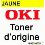 OKI - 43872305 - TONER JAUNE - PRODUIT D'ORIGINE - 2 000 PAGES