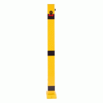 POTEAU ACIER LAQUÉ 70X70 MM JAUNE NOIR RABATABLE - CROSO