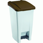 POUBELLE AGROALIMENTAIRE MOBILE À PÉDALE MOBILY - 60L - MARRON - ROSSIGNOL PRO