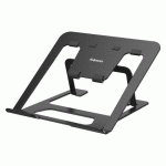 SUPPORT ORDINATEUR PORTABLE NOMADE ALUMIA, NOIR