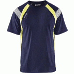 T-SHIRT MARINE/JAUNE FLUORESCENT TAILLE 4XL - MANUTAN COLLECTIVITÉS