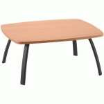 TABLE BASSE 80X60 CM PIET.NOIR PLATEAU POIRIER - SOKOA