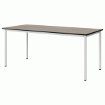 TABLE MALIBU 180X80 T6 4P ST ANTIB CHÊNE 1146/NOIR BLC 9016 - MANUTAN EXPERT