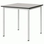 TABLE MALIBU 80X80CM T6 4P STRA BLC SEL W911/NOIR BLC 9016