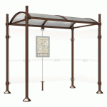 ABRI BUS PROVINCE 2.50 M 1 BARDAGE LAT. CITY MARRON 8017 - PROCITY