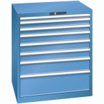 ARMOIRE BLEU CAP. 870X725X1000 AVEC 8 TIR. 75KG _ 78.698.040 - LISTA