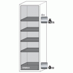 ARMOIRE SÉCURITÉ S-PHOENIX VOL.2-90 S90.196.060.FDAC BLANC - ASECOS