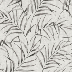 BRICOFLOR - PAPIER PEINT FEUILLE NOIR ET BLANC | PAPIER PEINT FEUILLAGE NOIR ET BLANC - 10,05 X 0,53 M