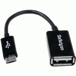 CÂBLE ADAPTATEUR MICRO USB VERS USB HOST OTG 12CM - M/F