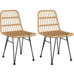 CHAISES DE JARDIN 2 PCS 48X62X84 CM RÉSINE TRESSÉE