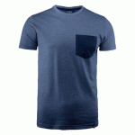 JAMES HARVEST PORTWILLOW T-SHIRT UNISEX BLEU MARINE MÉLANGE - TAILLE L