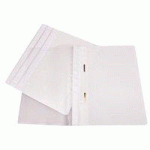 LOT DE 100 - CHEMISE À LAMELLE, A4, FILM PP, BLANC