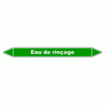 LOT DE 3 - MARQUEUR DE TUYAUTERIE - EAU DE RINÇAGE - VINYLE LAMINÉ 355 X 37 MM