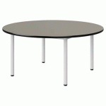 TABLE MALIBU Ø 120 T2 4P STRA GRIS U727/NOIR BLC 9016