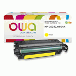 TONER REMANUFACTURÉ OWA - STANDARD - JAUNE - POUR HP CE252A, CANON 723Y