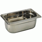 BAC GASTRONORME PLEIN INOX - SANS ANSE - GN 1/4 PROFONDEUR 20 CM