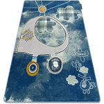 TAPIS PETIT HELICOPTER HÉLICOPTÈRE, AVIONS BLEU BLUE 80X150 CM