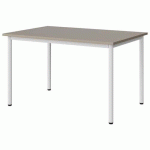 TABLE MALIBU 120X80 T5 4P STRA ABS GRIS U727/BLC 9016