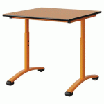 TABLE MALIBU 80X80 T3/T6 DL ST ORANGE U340/NOIR ORANGE 1028