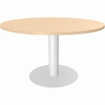TABLE RONDE AZARI Ø100 P/CENTRAL CHÊNE/BLANC - SIMMOB