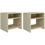 TABLES DE CHEVET 2PCS CHÊNE SONOMA 40X30X40CM BOIS D'INGÉNIERIE