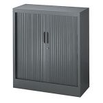 ARMOIRE CLASSTOUT CLASSIQUE MÉTAL ANTHRACITE - L. 90 X H. 100 CM - AVEC RIDEAUX ANTHRACITE