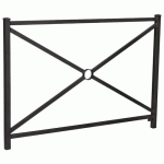 BARRIÈRE ORLÉANS 1.47 M STRUC SIMPLE CROIX - ZINC NOIR 9005 - PROCITY