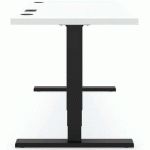 BUREAU ELEMENTS SOLID 2000 AVEC CHARGEUR QI - BLANC - NOIR - ACTIFORCE