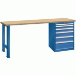 ÉTABLIS BLEU GENT. 2000X700X890 CAP. 800KG ET 6 TIR. 75KG - LISTA