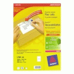 ETIQUETTE ADRESSE LASER 199,6 X 143,5 MM AVERY L7168-100 BLANCHE - BOÎTE DE 200