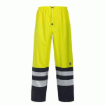 PROJOB 6504 PANTALON DE PLUIE - EN ISO 20471 CLASSE 2 EN 343 3/1 JAUNE/MARINE - TAILLE XS