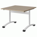 TABLE MALIBU 80X80 T3 DL STRA ABS CHÊNE 1146/BLC 9016