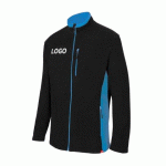 VESTE POLAIRE BICOLORE MIXTE PUBLICITAIRE VELILLA NOIR/BLEU - MARQUAGE BRODERIE