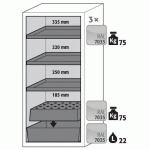 ARMOIRE SÉCURITÉ S-PEGASUS-90 S90.129.060.WDACR GRIS CLAIR - ASECOS