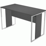 BUREAU PIEDS MÉTAL RAZOR - 120CM - ANTHRACITE/BLANC - ARTARREDI