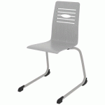 CHAISE COQUE YOGA PIÈTEMENT LUGE ACIER - GRIS/GRIS ARGILE - RODET