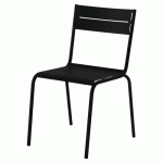 CHAISE MONCADA ACIER 4 PIEDS - NOIR - JAYSO