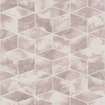 PAPIER PEINT ARGENT | PAPIER PEINT CARREAUX DE CIMENT & CARRELAGE, GRAPHIQUE & GÉOMÉTRIQUE - 10,05 X 0,53 M - BRICOFLOR