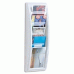 PORTE-BROCHURES MURAL QUICK FIT, A5, GRIS