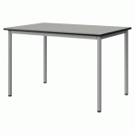 TABLE MALIBU 120X80 T6 4P STRA ISOS GRIS 1400/NOIR GRIS 9006 - MANUTAN EXPERT