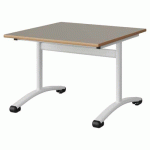 TABLE MALIBU 80X80 T3 DL STRA ALAISÉ GRIS U727/BLC 9016