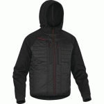 VESTE DE TRAVAIL BI-MATIÈRE POLYAMIDE MATELASSÉ NOIR-ROUGE XXL - DELTA PLUS