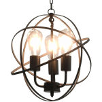 LAMPE SUSPENDUE NOIR SPH�RE 3 AMPOULES E27 - VIDAXL