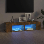VIDAXL - MEUBLE TV AVEC LUMI�RES LED CH�NE FUM� 135X39X30 CM