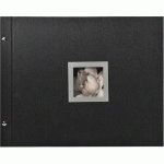 ALBUM PHOTOS À VIS RECHARGEABLE 40 PAGES NOIRES CEREMONY - 37X29 CM - NOIR