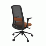 CHAISE DE BUREAU ROCKIT NOIR - ORANGE