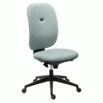 CHAISES DE BUREAU ALIA TISSU - DOSSIER HAUT AVEC SOUTIEN LOMBAIRE - MÉCANISME SYNCHRONE - PIEDS NOIR