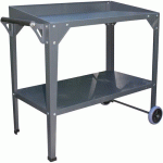 DESSERTE JARDIN À ROULETTES CUCINATO EN ACIER GALVANISÉ ANTHRACITE - CITYGARDEN